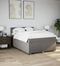 Boxspringbett mit Matratze Taupe 140x200 cm Stoff