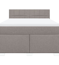 Boxspringbett mit Matratze Taupe 140x200 cm Stoff