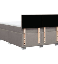 Boxspringbett mit Matratze Taupe 140x200 cm Stoff
