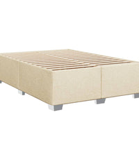 Boxspringbett mit Matratze Creme 140x200 cm Stoff