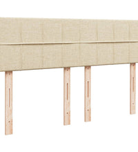 Boxspringbett mit Matratze Creme 140x200 cm Stoff