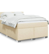 Boxspringbett mit Matratze Creme 140x200 cm Stoff
