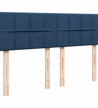 Boxspringbett mit Matratze Blau 140x200 cm Stoff