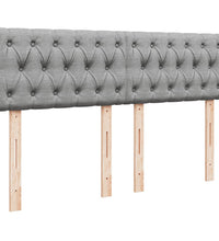 Boxspringbett mit Matratze Hellgrau 140x200 cm Stoff