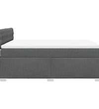 Boxspringbett mit Matratze Dunkelgrau 140x200 cm Stoff
