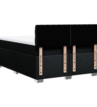 Boxspringbett mit Matratze Schwarz 140x200 cm Stoff