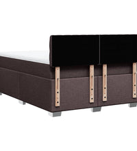 Boxspringbett mit Matratze Dunkelbraun 140x200 cm Stoff