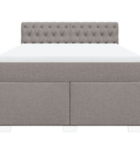 Boxspringbett mit Matratze Taupe 140x200 cm Stoff