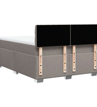 Boxspringbett mit Matratze Taupe 140x200 cm Stoff