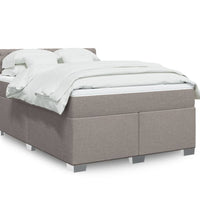 Boxspringbett mit Matratze Taupe 140x200 cm Stoff