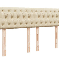 Boxspringbett mit Matratze Creme 140x200 cm Stoff