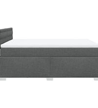 Boxspringbett mit Matratze Dunkelgrau 140x200 cm Stoff