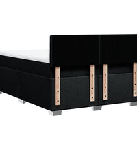 Boxspringbett mit Matratze Schwarz 140x200 cm Stoff