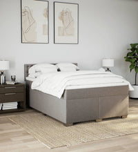 Boxspringbett mit Matratze Taupe 140x200 cm Stoff