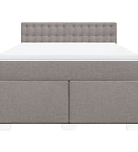 Boxspringbett mit Matratze Taupe 140x200 cm Stoff