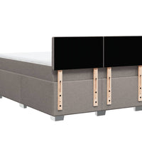 Boxspringbett mit Matratze Taupe 140x200 cm Stoff
