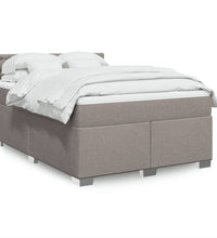 Boxspringbett mit Matratze Taupe 140x200 cm Stoff
