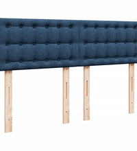 Boxspringbett mit Matratze Blau 140x200 cm Stoff