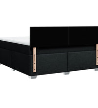 Boxspringbett mit Matratze Schwarz 180x200 cm Stoff
