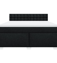 Boxspringbett mit Matratze Schwarz 180x200 cm Stoff