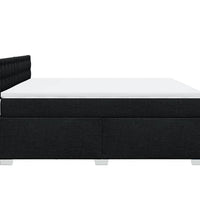 Boxspringbett mit Matratze Schwarz 180x200 cm Stoff