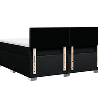 Boxspringbett mit Matratze Schwarz 180x200 cm Stoff