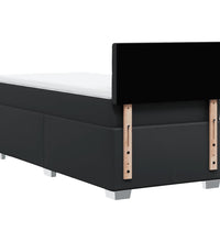Boxspringbett mit Matratze Schwarz 80x200 cm Kunstleder