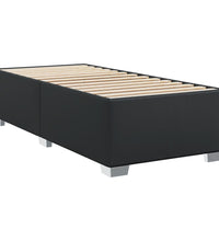 Boxspringbett mit Matratze Schwarz 80x200 cm Kunstleder