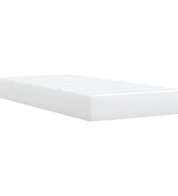 Boxspringbett mit Matratze Weiß 80x200 cm Kunstleder