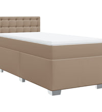 Boxspringbett mit Matratze Cappuccino-Braun 80x200cm Kunstleder