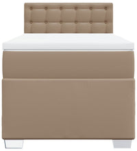 Boxspringbett mit Matratze Cappuccino-Braun 80x200cm Kunstleder