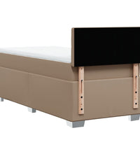 Boxspringbett mit Matratze Cappuccino-Braun 80x200cm Kunstleder