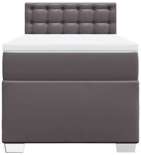 Boxspringbett mit Matratze Grau 90x190 cm Kunstleder