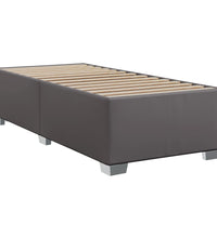 Boxspringbett mit Matratze Grau 90x190 cm Kunstleder