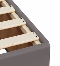 Boxspringbett mit Matratze Grau 90x190 cm Kunstleder