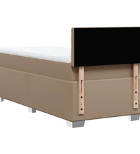 Boxspringbett mit Matratze Cappuccino-Braun 90x190cm Kunstleder