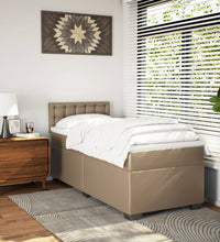 Boxspringbett mit Matratze Cappuccino-Braun 90x200cm Kunstleder