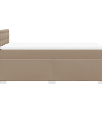 Boxspringbett mit Matratze Cappuccino-Braun 90x200cm Kunstleder