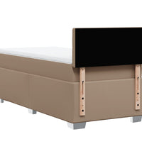 Boxspringbett mit Matratze Cappuccino-Braun 90x200cm Kunstleder