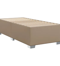 Boxspringbett mit Matratze Cappuccino-Braun 90x200cm Kunstleder