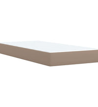 Boxspringbett mit Matratze Cappuccino-Braun 90x200cm Kunstleder