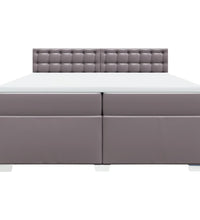 Boxspringbett mit Matratze Grau 200x200 cm Kunstleder