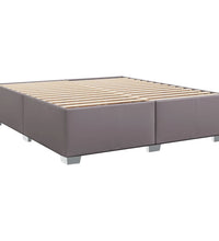 Boxspringbett mit Matratze Grau 200x200 cm Kunstleder