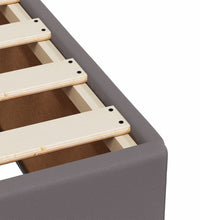 Boxspringbett mit Matratze Grau 200x200 cm Kunstleder