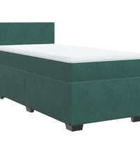 Boxspringbett mit Matratze Dunkelgrün 80x200 cm Samt