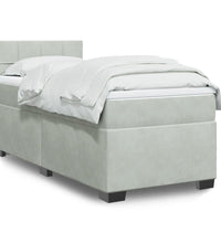 Boxspringbett mit Matratze Hellgrau 80x200 cm Samt