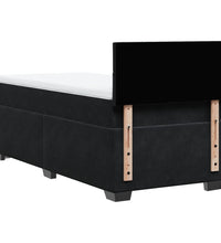 Boxspringbett mit Matratze Schwarz 80x200 cm Samt