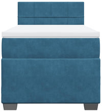 Boxspringbett mit Matratze Dunkelblau 80x200 cm Samt