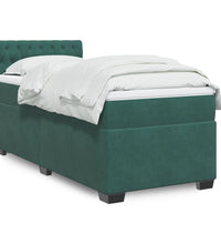 Boxspringbett mit Matratze Dunkelgrün 80x200 cm Samt