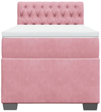 Boxspringbett mit Matratze Rosa 80x200 cm Samt